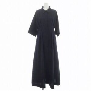Stylemixer, Japanese, Navy Waist Tuck Shirt Maxi Dress, Include Inner Dress_Smal